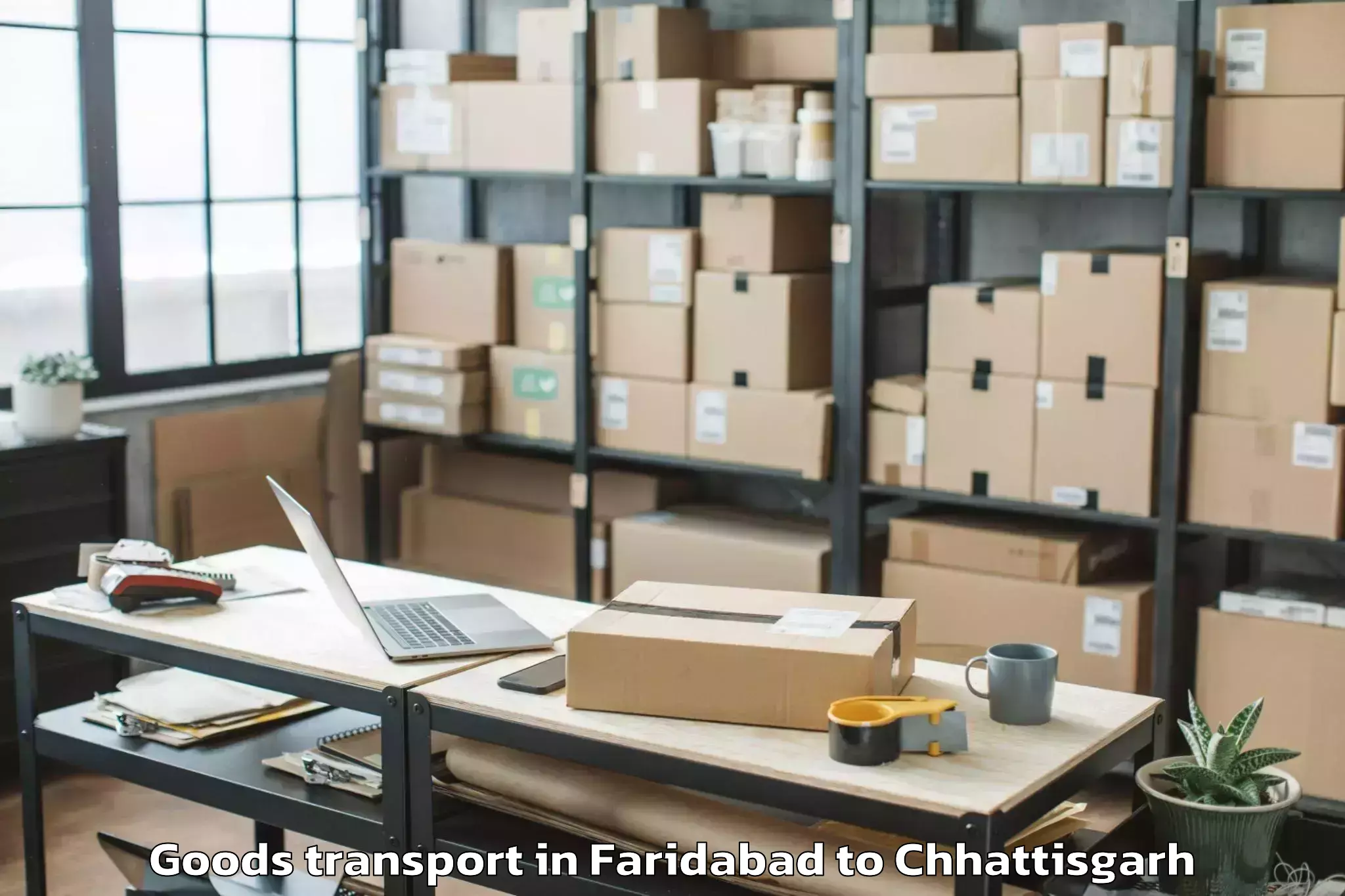 Book Faridabad to Gaurella Goods Transport